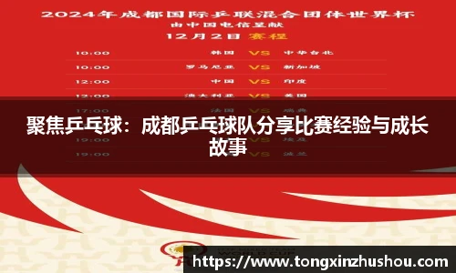 聚焦乒乓球：成都乒乓球队分享比赛经验与成长故事
