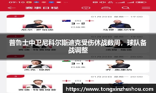 普鲁士中卫尼科尔斯迪克受伤休战数周，球队备战调整