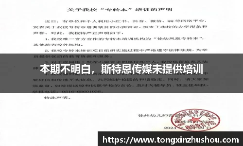 本期不明白，斯特恩传媒未提供培训